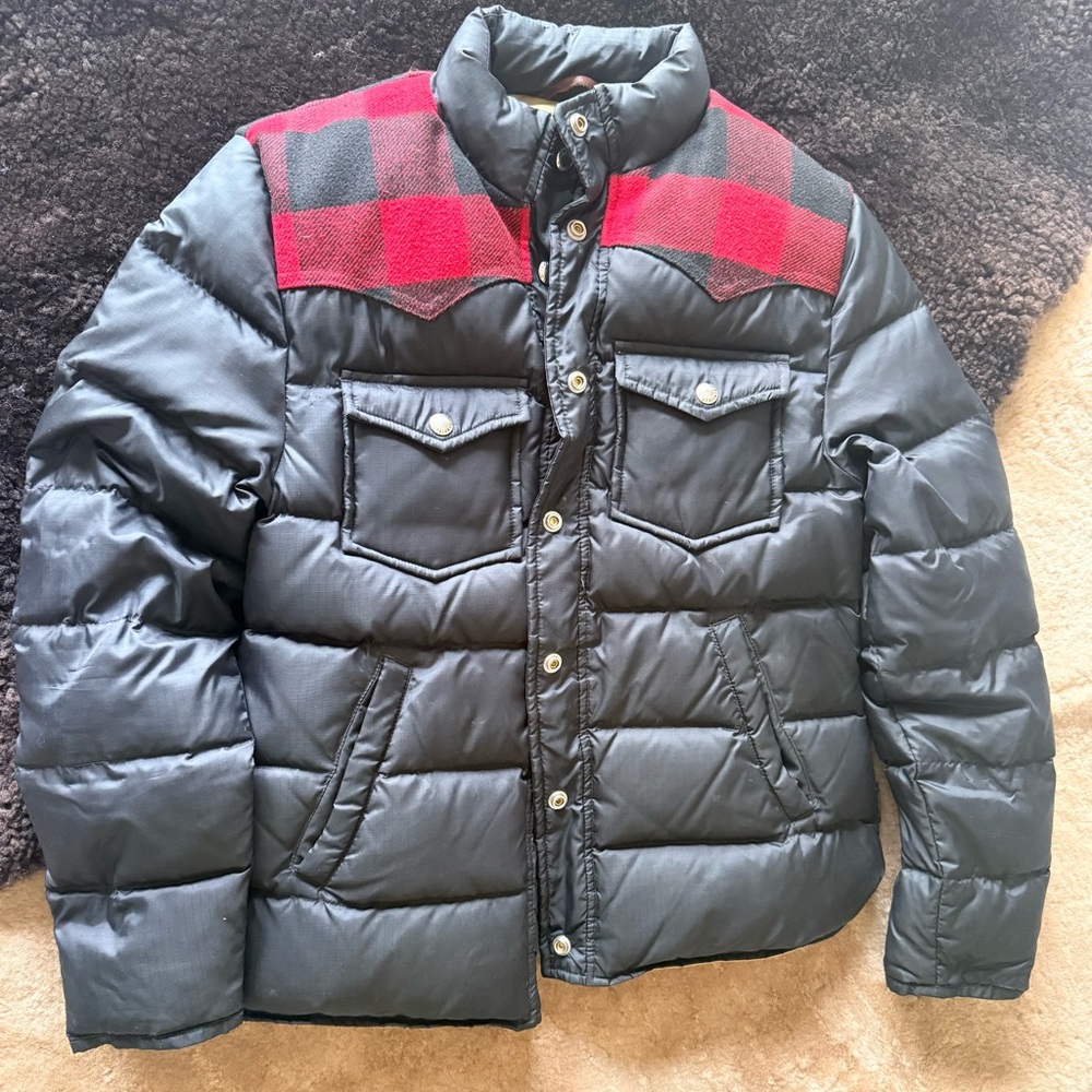 Penfield Women’s Rockford with OG Woolrich plaid pattern in Navy